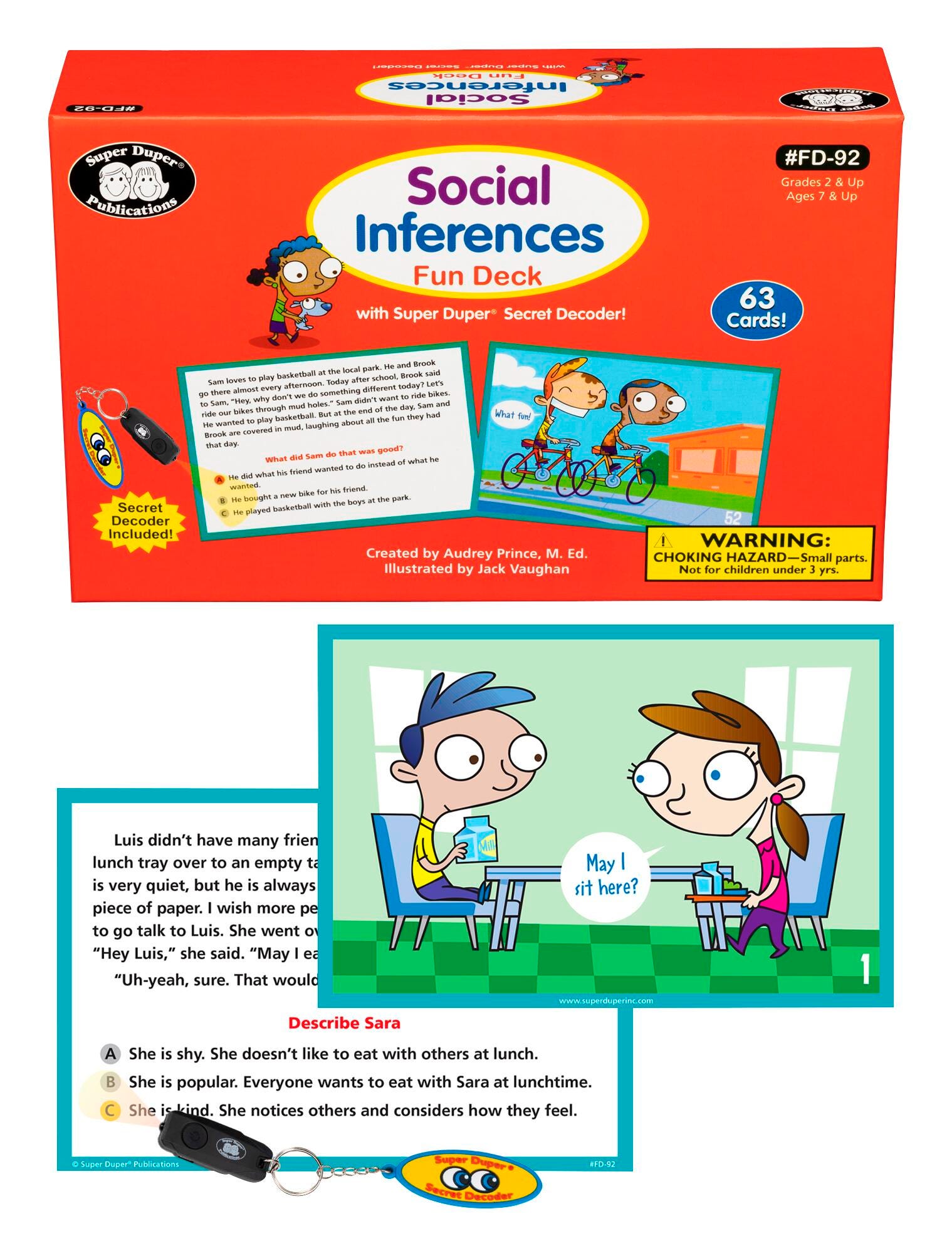 Super Duper Social Inferences Fun Deck with Secret Decoder, Item Number 2092671